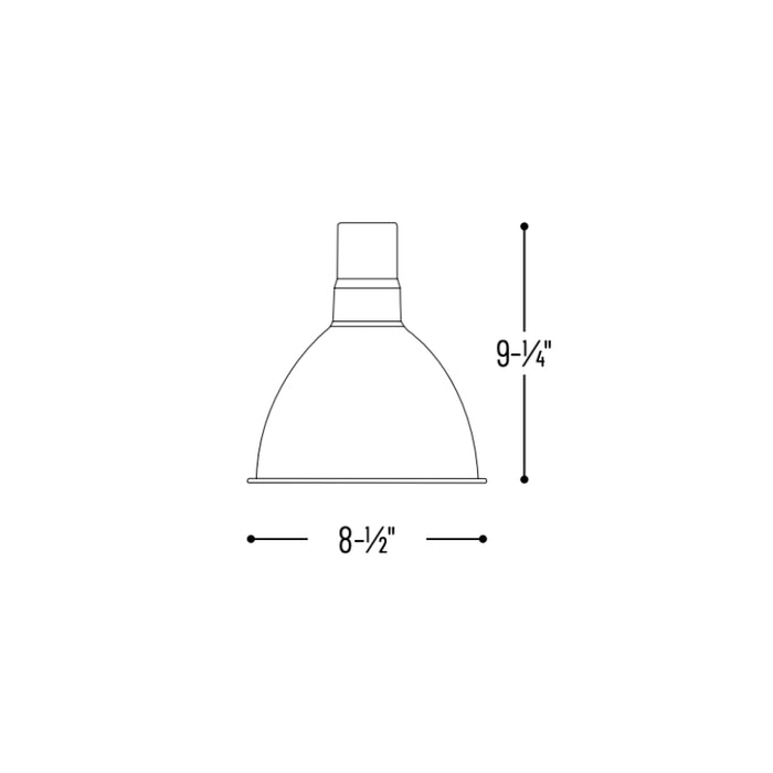 Nora NRLM-8 8" 15W LED RLM Shade, Stem Mount
