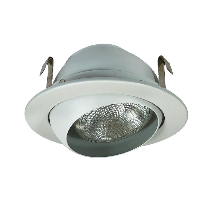 Nora NS-18 4" Specular Clear Reflector with White Metal Ring