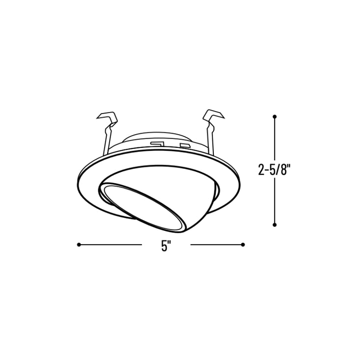 Nora NS-18 4" Specular Clear Reflector with White Metal Ring