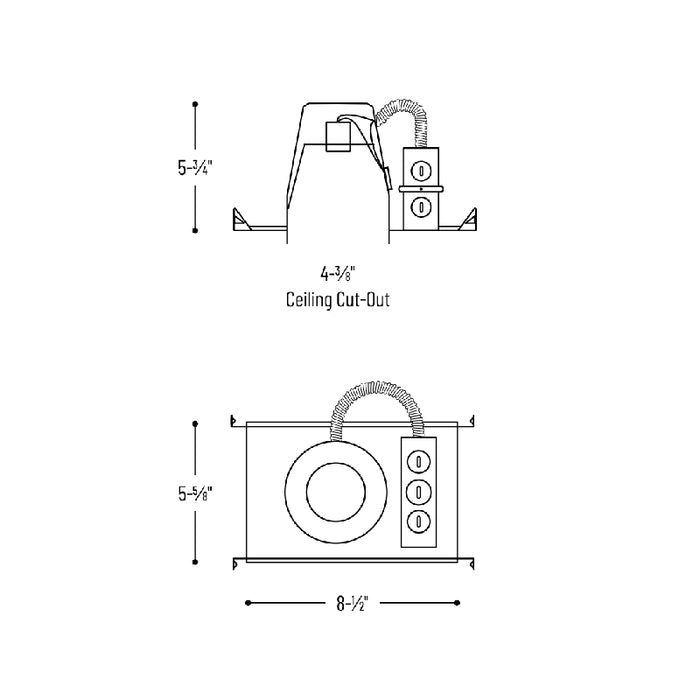 Nora NS-401QAT 4" Standard Quick Connect Air-Tight Housing