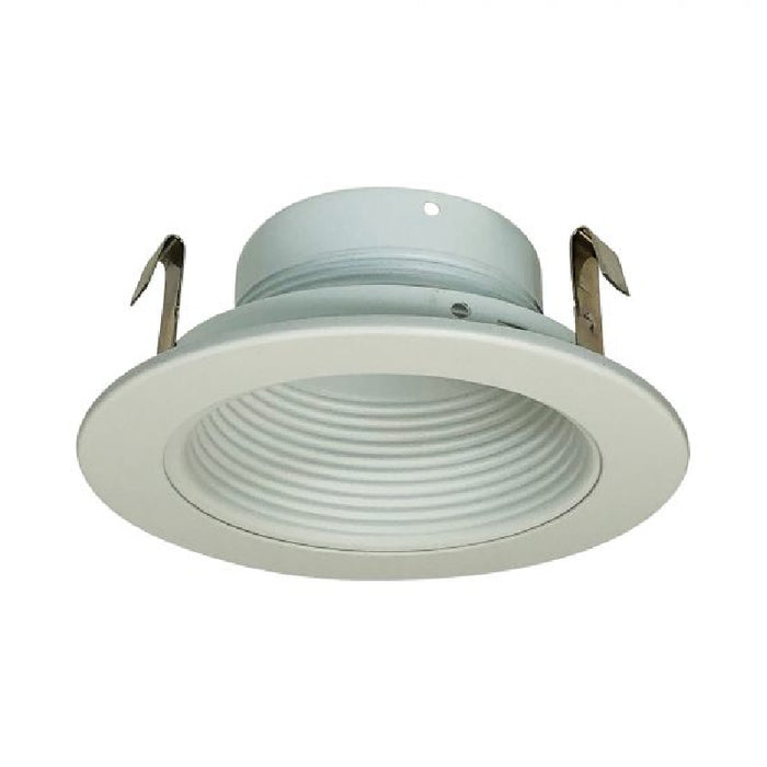 Nora NS-40 4" White Stepped Baffle with White Metal Ring