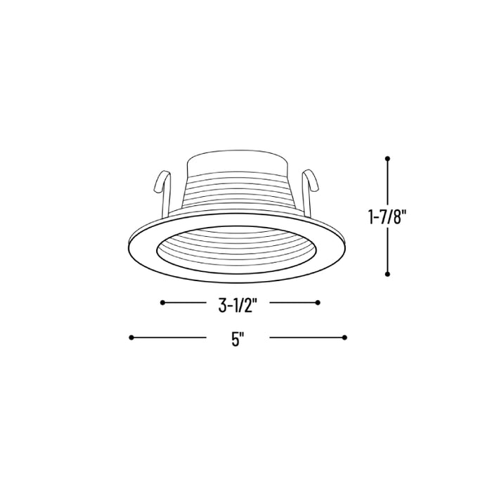 Nora NS-41 4" Black Stepped Baffle with White Metal Ring