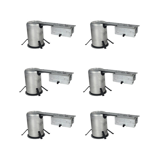 Nora NSRIC-404QAT 4" IC Air-Tight Line Voltage Remodel Housing, 6-Pack