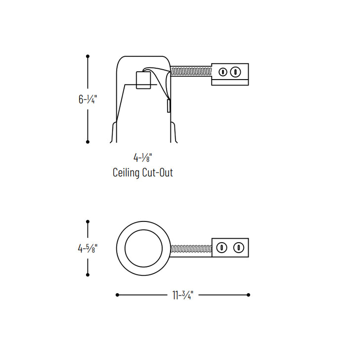 Nora NSRIC-404QAT 4" IC Air-Tight Line Voltage Remodel Housing, 6-Pack