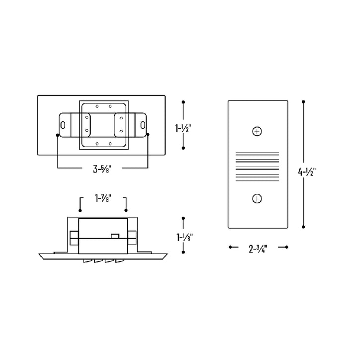 Nora NSW-6619 LED Mini Step Light, Louver with Lens