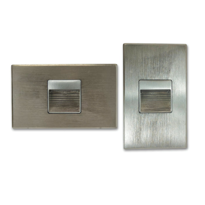 Nora NSW-720 Ari LED Step Light with Interchangeable Face Plate - Brushed Nickel