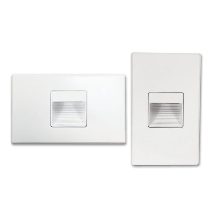 Nora NSW-720 Ari LED Step Light with Interchangeable Face Plate - White