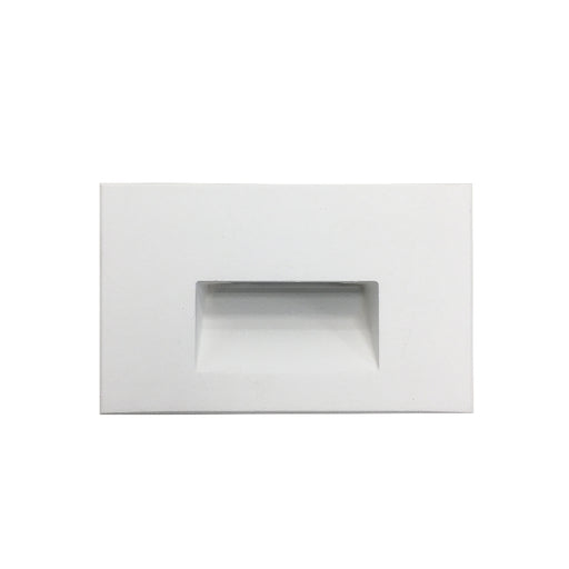 Nora NSW-740 Ari LED Step Light with Horizontal Face Plate - White