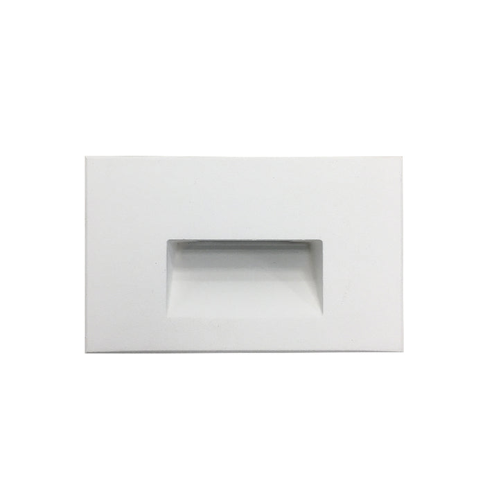 Nora NSW-740 Ari LED Step Light with Horizontal Face Plate - White