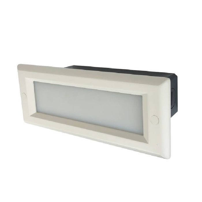 Nora NSW-842 Brick Dimmable LED Step Light with Lens Face Plate, 3000K