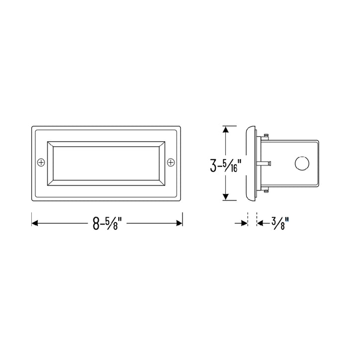 Nora NSW-842 Brick Dimmable LED Step Light with Lens Face Plate, 3000K