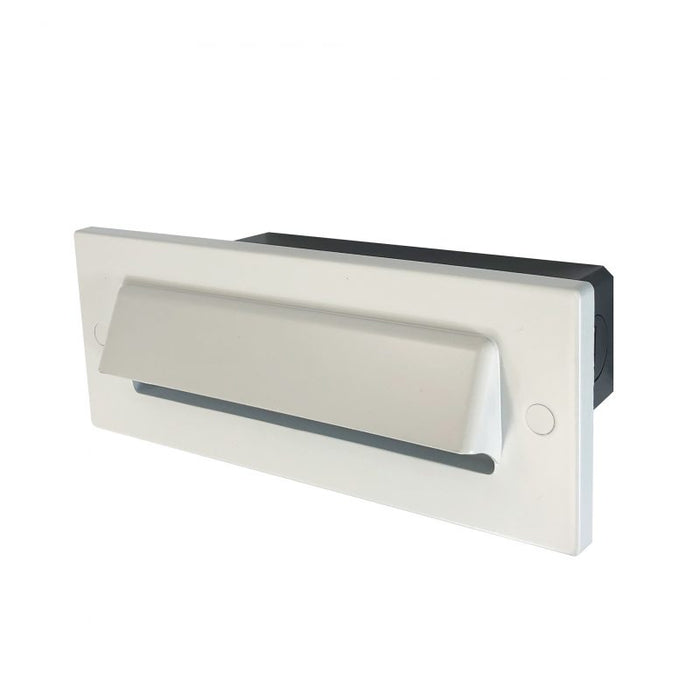 Nora NSW-843 Brick Dimmable LED Step Light with Horizontal Shroud Face Plate, 3000K