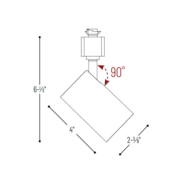 Nora NTE-864 MAX Mini 13W LED Track Head