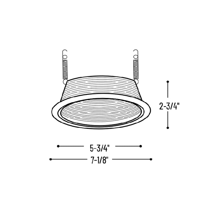Nora NTM-31 6" White Stepped Baffle with White Plastic Ring