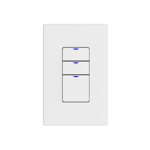 NX Lighting Controls NXSW2-W3 AC Wireless Smart Wall Station, 3 Toggle Button