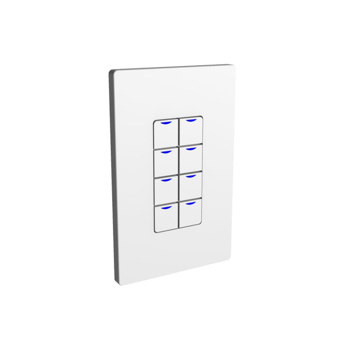 NX Lighting Controls NXSW2-W8 AC Wireless Smart Wall Station, 8 Toggle Button