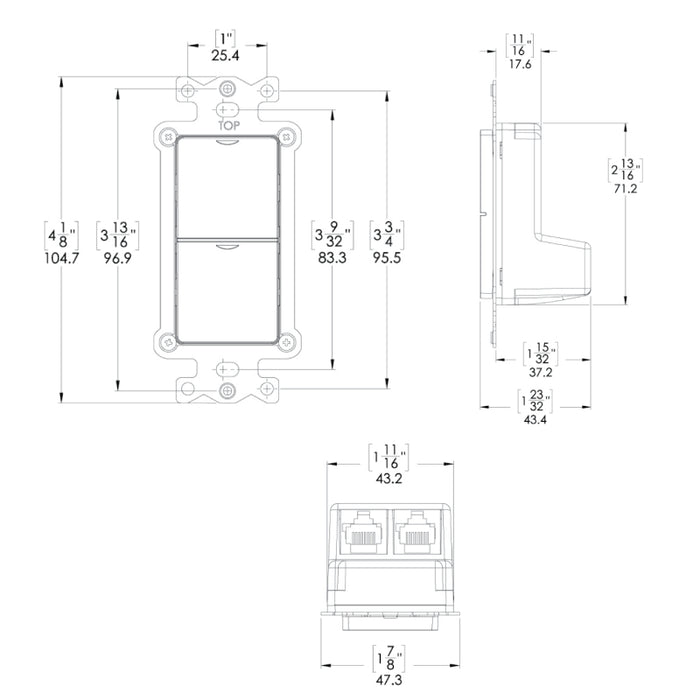 NX Lighting Controls NXSW2-OO Specialty Wall Station, On/Off Switch