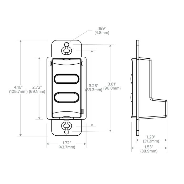 NX Lighting Controls NXSWR NX Specialty Wall Switch, On/Raise/Lower/Off