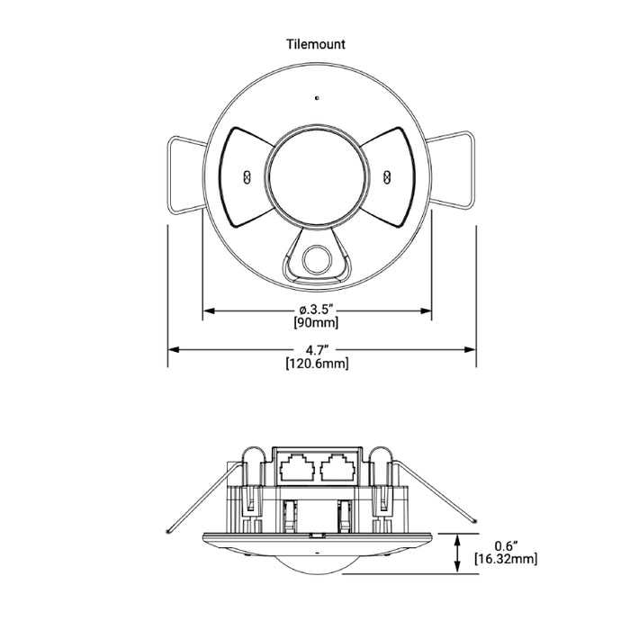 WaveLinx OCS-C-D06 CAT Dual Tech Ceiling Sensor, 600 sqft