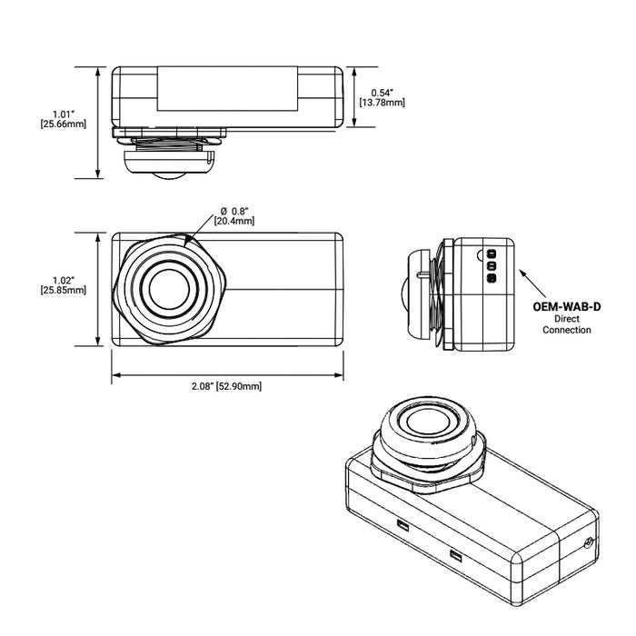 WaveLinx OEM-WAB-D LITE Ambient Direct Connection Sensor, 8-15ft