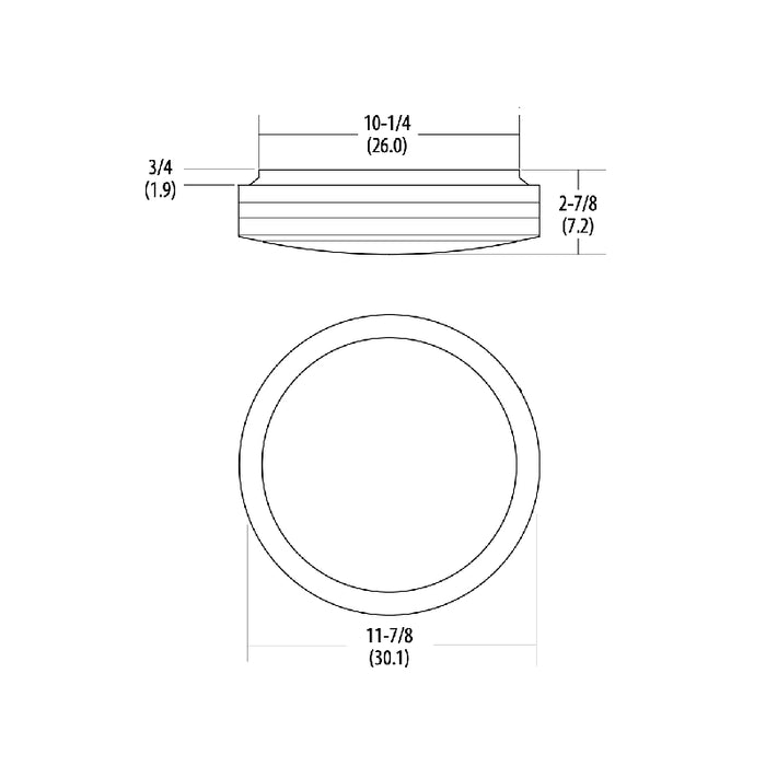 Lithonia OLCFM 12" LED Outdoor Flush Mount, 4000K