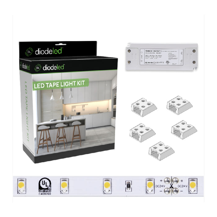 Diode LED 24V 16.4 Ft. Blaze LED Tape Light Kits, OMNIDRIVE X 30W Power Supply
