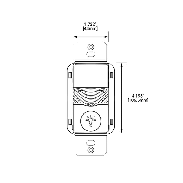 Greengate ONW-D NeoSwitch Dual Tech/Single Level Wall Switch Sensor - Neutral Required