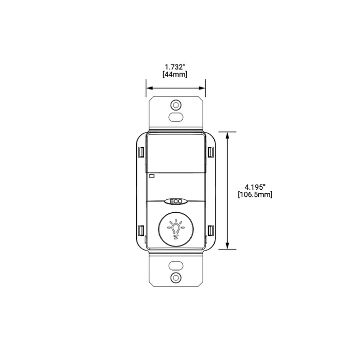 Greengate ONW-P NeoSwitch PIR/Single Level Wall Switch Sensor - Ground Required