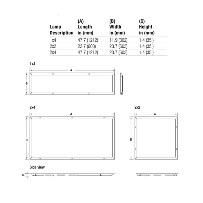 LEDvance 62257 2x4 40W/50W/55W LED Backlit Dual Selectable Panel with Sensor