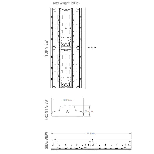 Columbia PELA-850-L36 240W LED Linear High Bay, 5000K, 80 CRI, 36000 Lumens, 120-277V, 0-10V Dimming