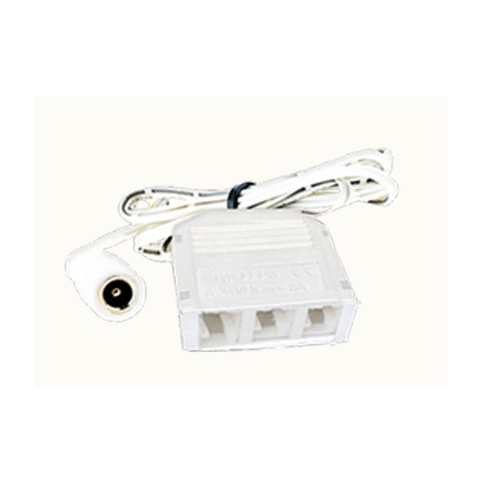 Westgate PL12-SPLIT3 3-Hole Mini Splitter with Female Socket, white