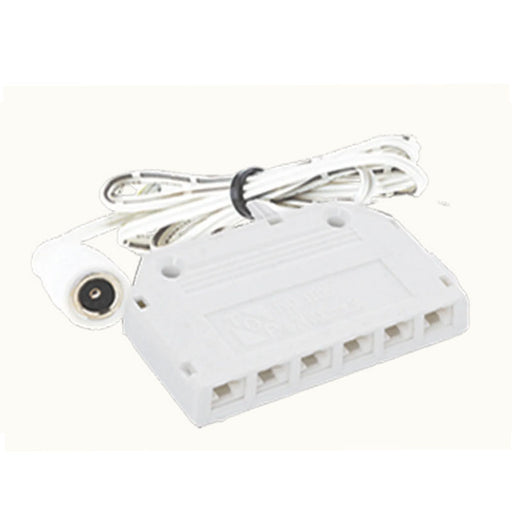 Westgate PL12-SPLIT6 6-Hole Mini Splitter with Female Socket, white