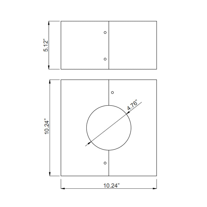 Westgate POL-D1-BASECVR D1 Series Pole 2-Pc Cube Base Cover