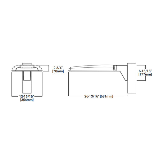 Lumark PRV-PA2B-740-U-T3-BZ Prevail Discrete 151W LED Area Light, 4000K, 950 Lumens, 70 CRI, 120-277V, Type III Distribution, Bronze Finish