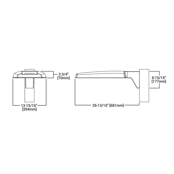 Lumark PRV-PA2B-740-U-T3-BZ Prevail Discrete 151W LED Area Light, 4000K, 950 Lumens, 70 CRI, 120-277V, Type III Distribution, Bronze Finish