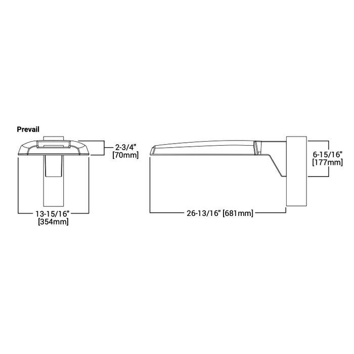 Lumark PRVS Prevail 131W LED Area Luminaire 17,144 Lumens 4000K Standard Mount Arm 20-277V