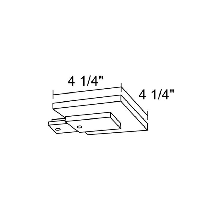 Juno R21 Trac-Lites End Feed Connector and Outlet Box Cover, 1-Circuit