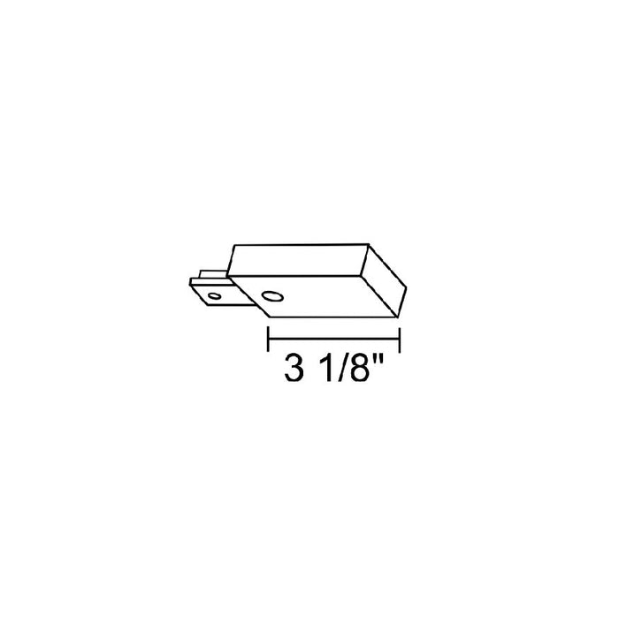 Juno R38 RP Trac-Lites End Feed Connector, 1-Circuit, Reverse Polarity