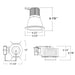 Rayon RBC4-FN 4" 8W/11W/18W/25W/29W Builders Plus LED Commercial Downlight New Construction, Lumens & 5CCT Selectable, 120-277V