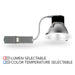 Rayon RBC4-FR 4" 8W/11W/18W/25W/29W Builders Plus LED Commercial Downlight Remodel/Retrofit, Lumens & 5CCT Selectable, 120-277V
