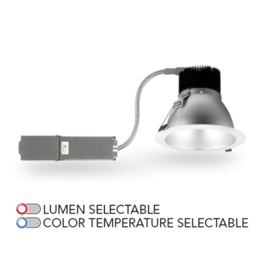Rayon RBC6-FR 6" 50W/60W/70W Builders Plus LED Commercial Downlight Remodel/Retrofit, Lumens & 3CCT Selectable, 120-277V