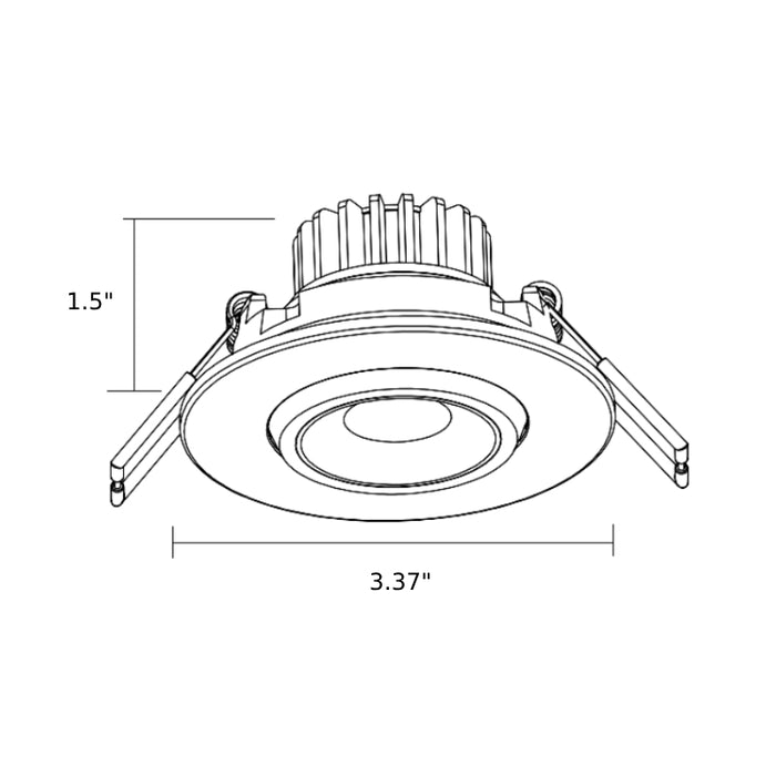 Westgate RDL3S-ADJ 3" 8W LED Eyeball Recessed Light, 4000K