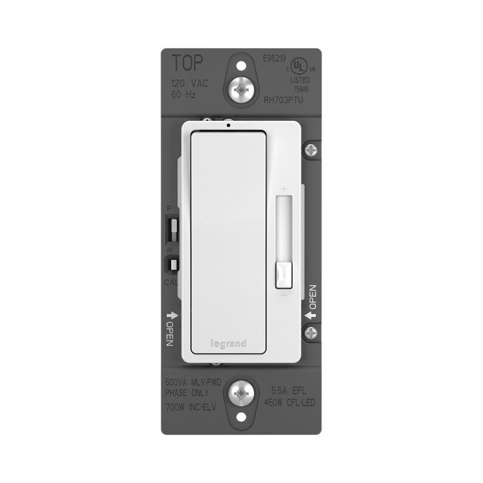 Wattstopper RHFB83P Radiant 8A Fluorescent Single Pole/3-Way Preset Dimmer - White