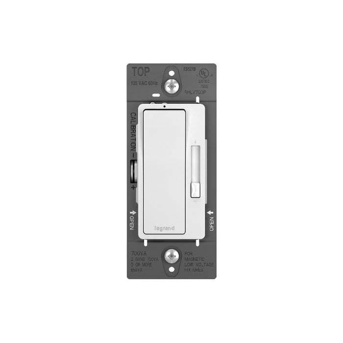 Wattstopper RHLV703P radiant 120V, 700VA, Magnetic Low-Voltage Single Pole/3-Way Dimmer
