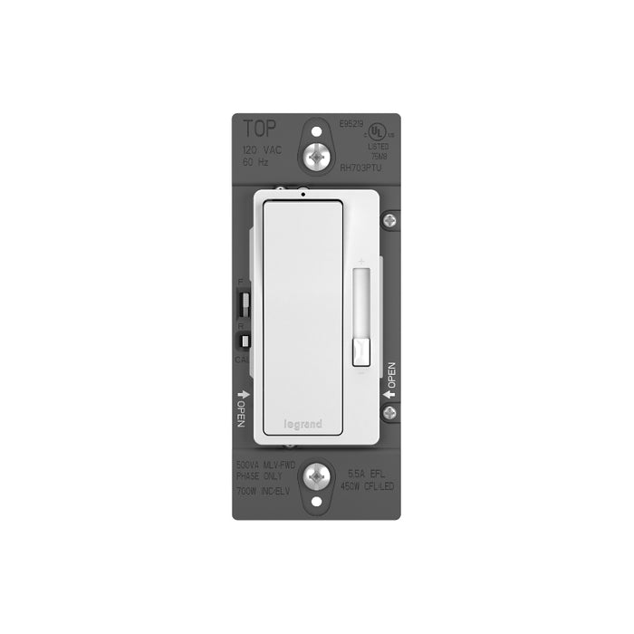 Wattstopper RHLV703P radiant 120V, 700VA, Magnetic Low-Voltage Single Pole/3-Way Dimmer