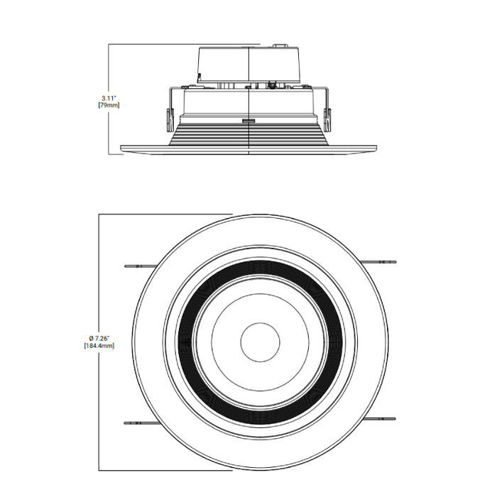 Halo RL5606 5"/6" Recessed LED Retrofit Module, 5CCT Selectable, Dim to warm, 600 Lumens, 120V, Matte White
