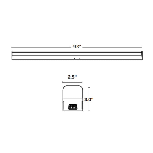 RemPhos RP-LBIMAX 4-ft 30W/35W/40W/48W LED Linkable Strip Light, 4CCT Selectable, up to 6365 Lumens, 120-277V
