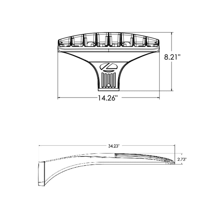 Lithonia Design Select DSX1 LED P6 D-Series 167W LED Area Luminaire, 5000K, Type III, Round Pole Mount, Black 120-277V