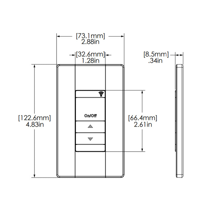 Sensor Switch RPODU DX Wireless Battery Powered Wall Switch