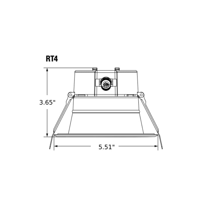 LEDvance 65693 4" 7W/9W/12W LED Commercial Recessed Downlights, 120-347V